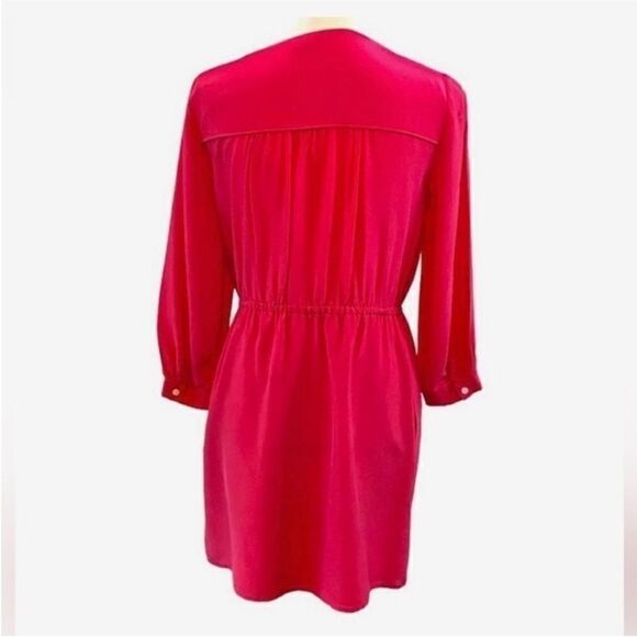 Madewell NWT Wild Day Solid Pink Silk
3/4 Sleeve
Mini Dress Size 2 - Picture 6 of 9